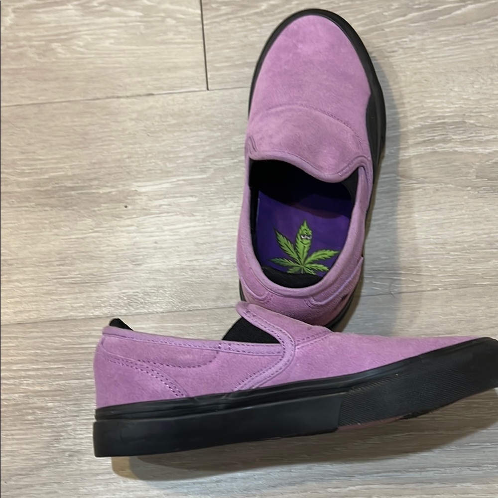 Emerica Purple and Black womens Slip-On Shoes - Picture 2 of 3